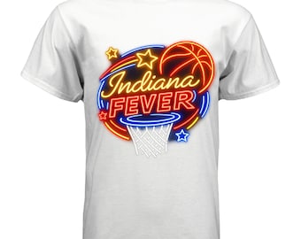 Indiana Fever Neon Shirt • Women’s Basketball Tee • Retro Hoop Graphic • WNBA Fan Merch