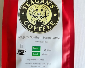 Teagan’s Southern Pecan Coffee – Whole Bean or Ground | Small‑Batch Artisan Roast | 8oz