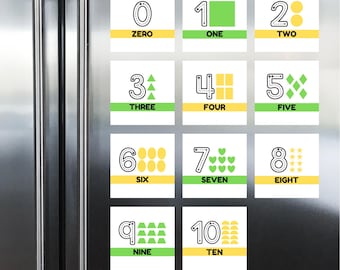 Dry Erase Number Magnets (0-10)