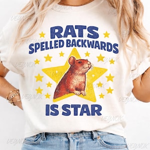 Rats Spelled Backwards Is Star PNG: Funny Rat Quote png Weird Humor Meme png Relatable Animal Design (Digital Download)