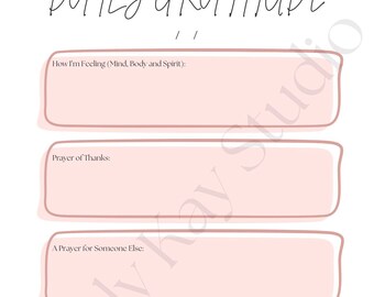 Daily Gratitude Worksheet Printable: Christian Journal Page (PDF Download)