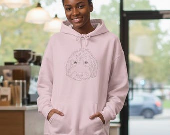 Goldendoodle Line Art Hoodie | Minimalist Dog Mom Sweatshirt, Pet Lover Apparel