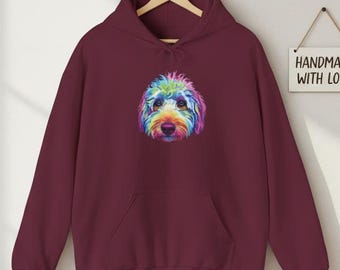 Dog Hoodie, Goldendoodle Sweatshirt, rainbow Dog jacket