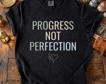 Progress PNG Mental Health Minimalist Design Calm Aesthetic Self Care Quote Digital Download