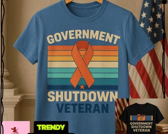 Vintage Government Shutdown Veteran PNG: retro (Digital Download)