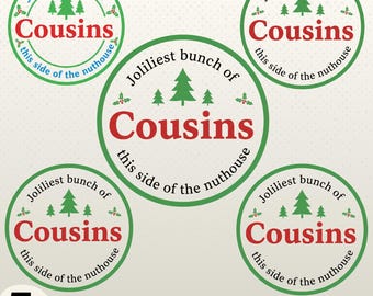 Cousins Christmas PNG: Jolliest Bunch Christmas Humor bundle (Digital Download)