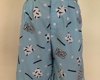 90s Print Shorts  High Waisted Shorts Geometric Shorts 80s Shorts Novelty Shorts 80s Print Shorts Size Saved By the Bell Shorts Sized Medium