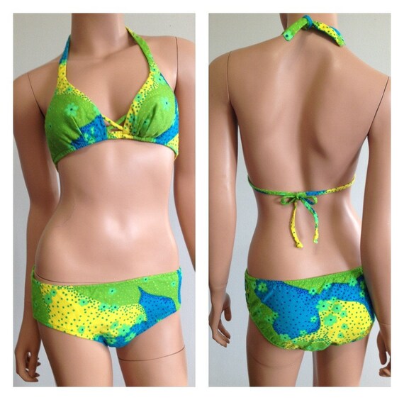 1960's Bikini Hip Hugger Bikini 60s Bikini Mod Bik