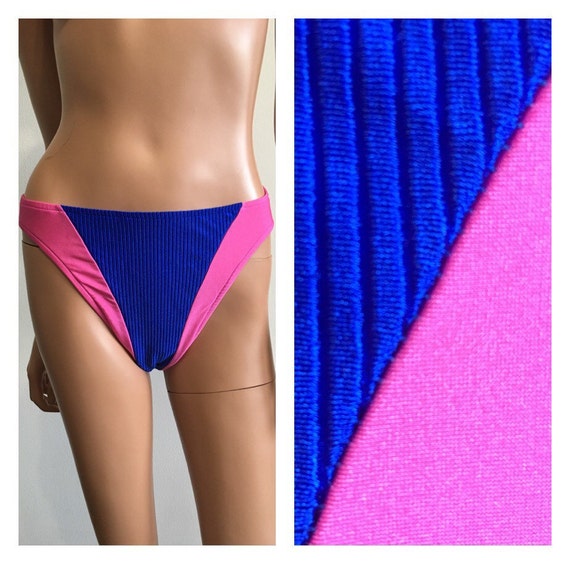 I980's Bikini Bottoms 80's High Cut Bikini Bottoms