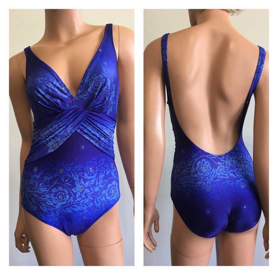 1980s Swimsuit Backless Swimsuit Retro Swimsuit O… - image 2