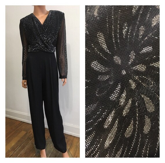 Disco Jumpsuit Black Jumpsuit Long Sleeve Jumpsuit