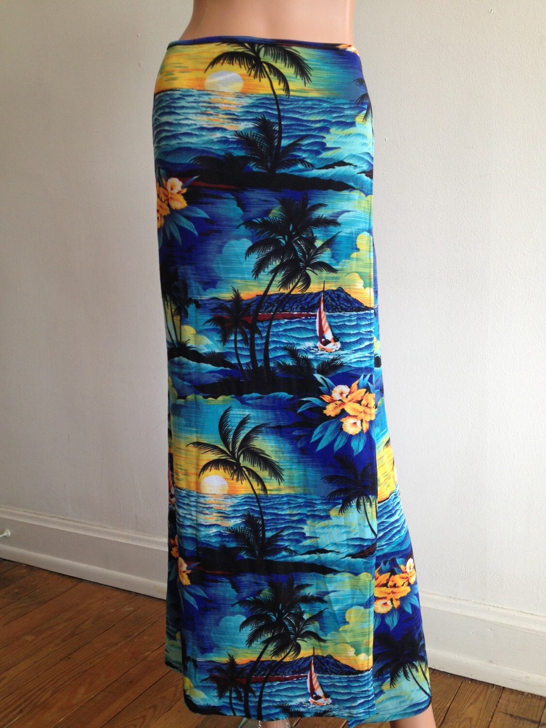 1990's Vintage Hawaiian Luau Costume Tropical Palm Tree - Etsy