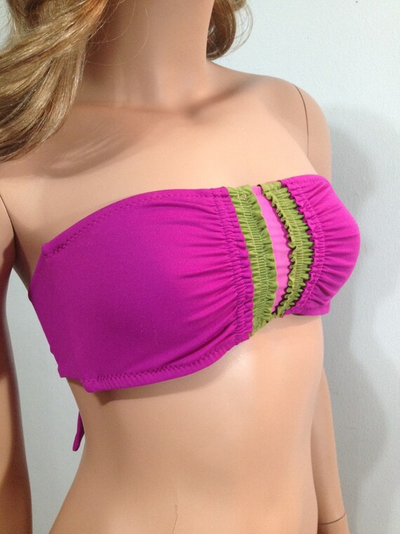 tie back strapless bikini top