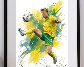 Pelle Mattsson Norwich City Poster - NCFC Midfield Wall Art