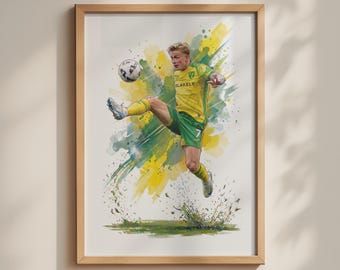 Football Player Art of Pelle Mattsson, Norwich City Print, Abstract Poster