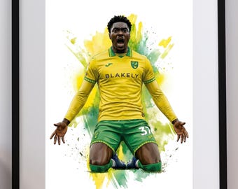 Mo Touré Norwich City Poster - NCFC Football Wall Art