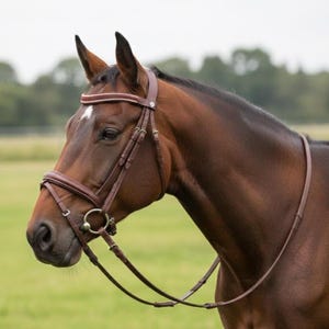 Handgefertigtes Leder Westernpferd Tack Set: Verstellbares Halfter & Vorderzeug