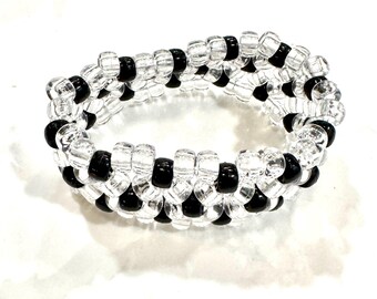 Brazalete Kandi X-Base transparente/negro