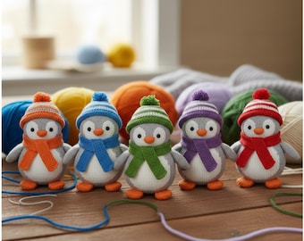 Knitted Penguin Plush Pattern, Beginner Friendly (PDF file) Instant Download
