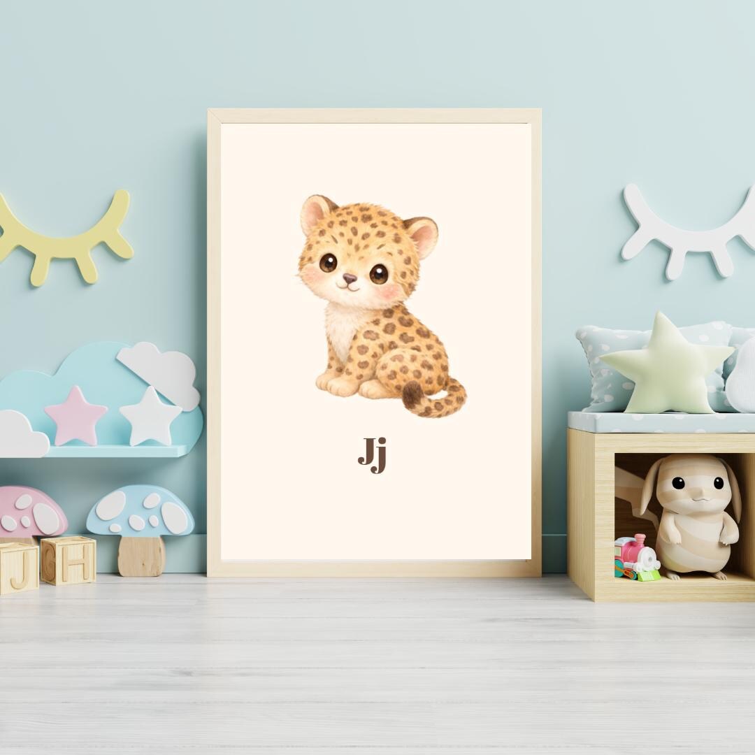 Woodland Animal Alphabet Print – Montessori Nursery Decor (digital ...