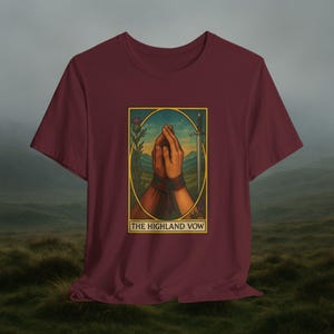 Tarotskjortan med höglandslöftet, tartan-handfastning, keltisk romans med blodsed