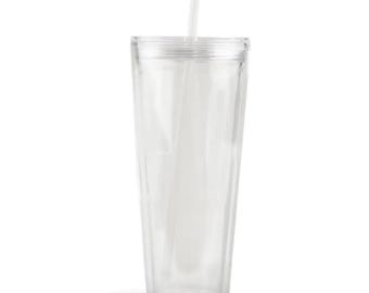 BLANK 24oz acrylic Snowglobe tumbler - Predrilled