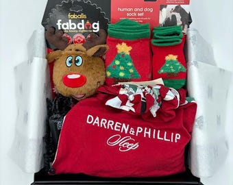 Silver Christmas Dog Box