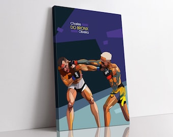 Charles Oliveira Canvas:  Do Bronx, UFC Wall Art, MMA Fun Gift