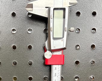 Digital Caliper Holder for Pegboard - Fits 1/4" Holes 1" Spacing - Precision Tool Organizer