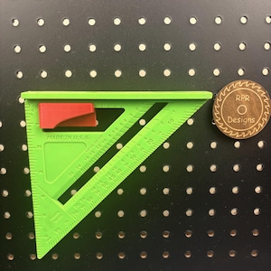 3D Printed Pegboard Holder | Speed Square, Carpenter Square Storage