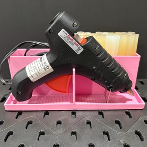 Large Hot Glue Gun Station with Drip Tray and Full Size Tool Stand Rosa