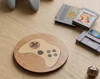 Wood Gaming Controller Coaster | Gamer Gift | Game Room Decor | Drink Coasters