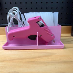 Mini Hot Glue Gun Station with Drip Tray and Integrated Stick Holder 画像 5