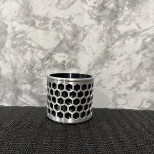 Honeycomb Pencil Holder - Modern Geometric Desk Organizer - Hexagon Office Pen Cup image 10