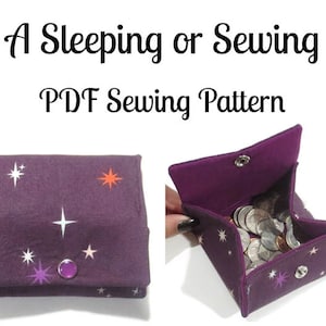 PDF Sewing Pattern, Folding Coin Pouch, Coin Purse, Wallet, Change purse, Gift card holder