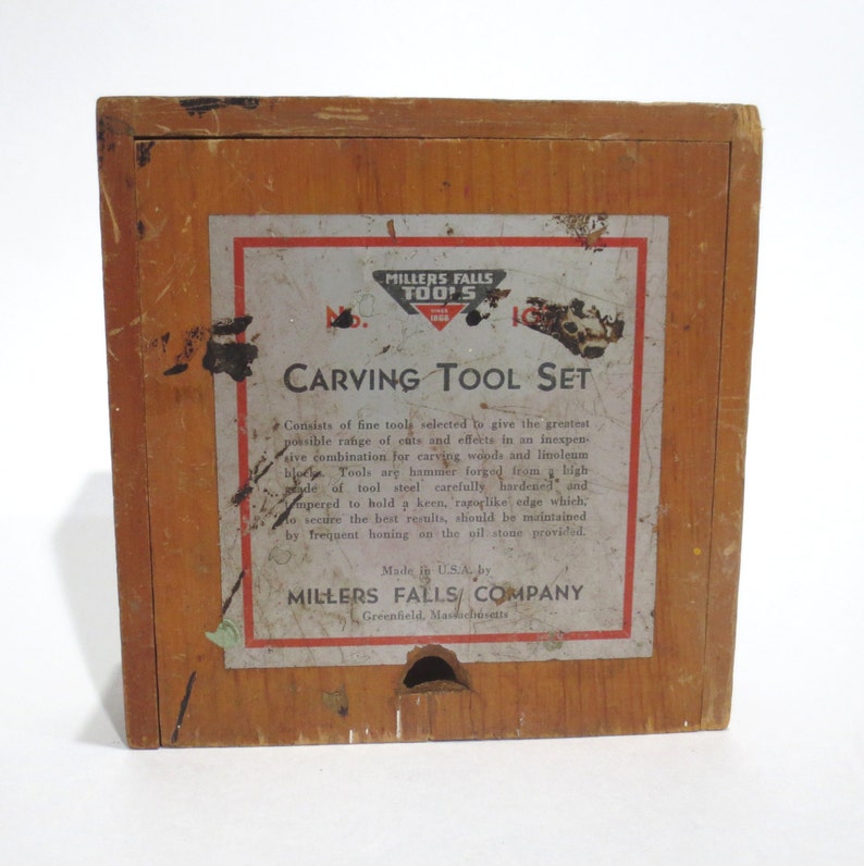 Vintage Millers Falls Wood Carving Tools Box set No. 107 5 Etsy