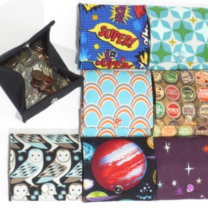 PDF Sewing Pattern, Folding Coin Purse, Coin Pouch, Wallet, Change purse, Gift card holder, Scrap buster