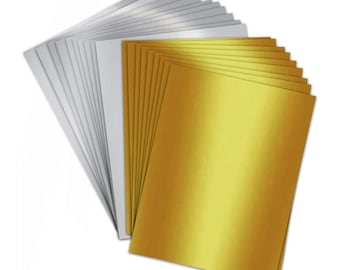 10 Gold Silber Karten A4 200gsm Art Craft Metallic Papier Scrapbook Projekt