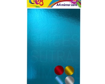 Mirror Cards Crafting Metallic Paper Gold Silver A4 10 Sheets 200gsm Scrapbook