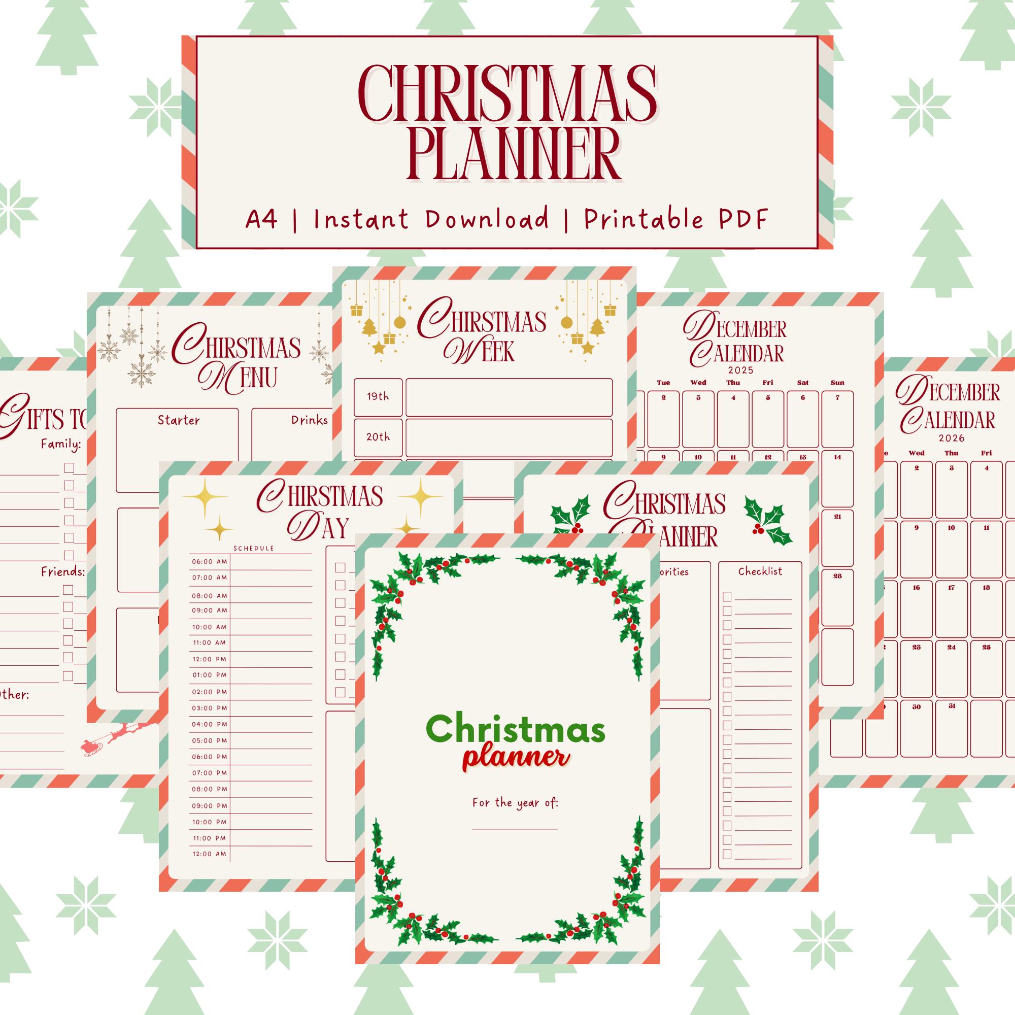 Ultimate Christmas Digital Planner | Printable Holiday Budget Gift List ...