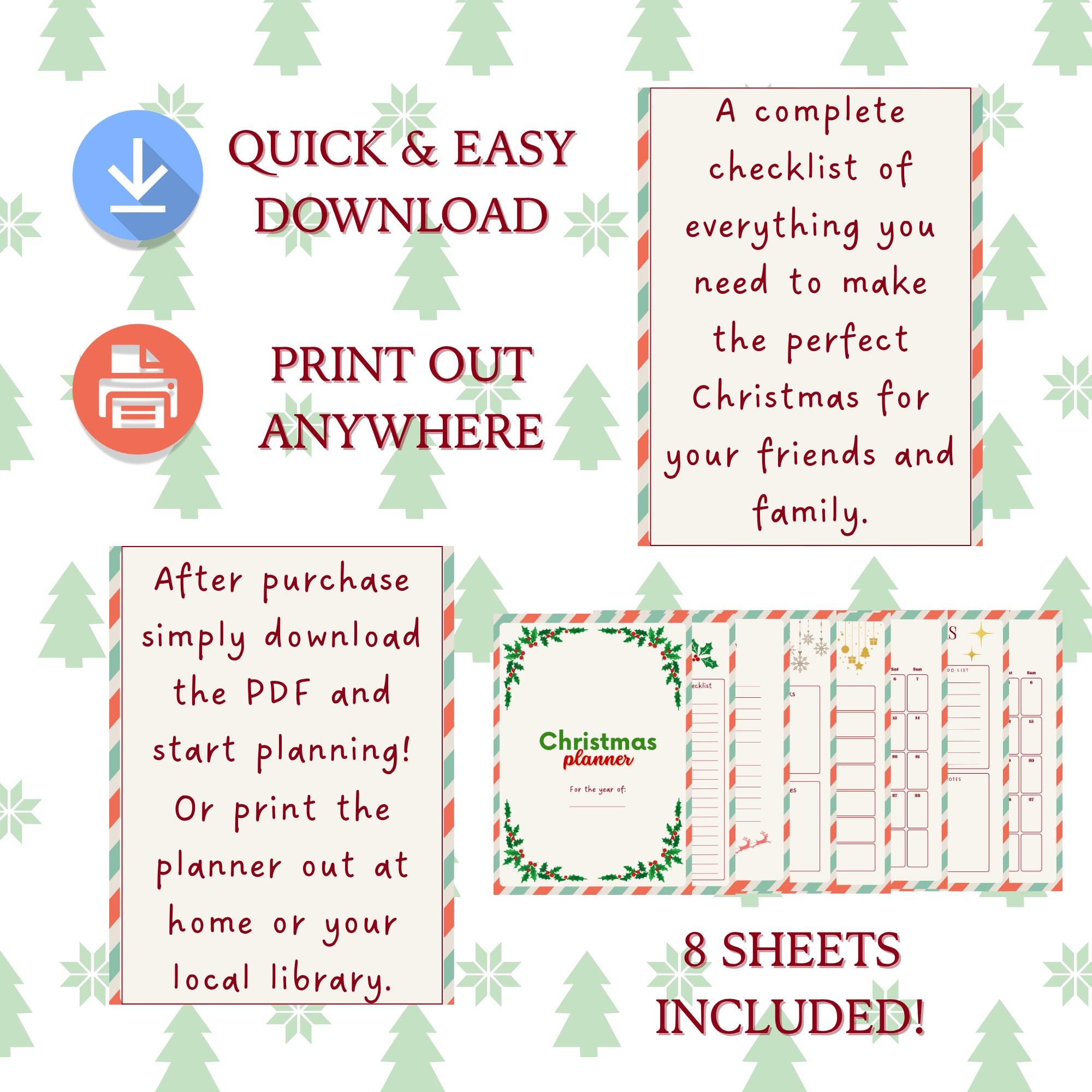 Ultimate Christmas Digital Planner | Printable Holiday Budget Gift List ...