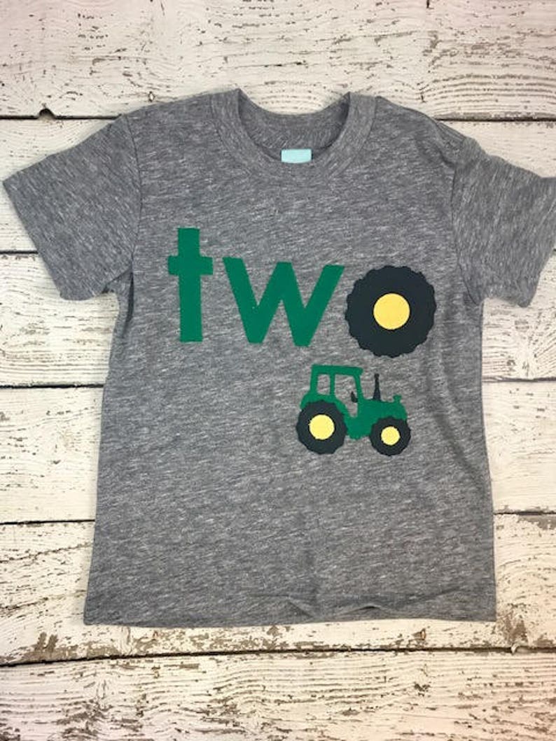Tractor shirt, tractor birthday shirt, tractor party, tractor decor, tractor invite, farm party, boys birthday shirt, tractor birthday tee image 1