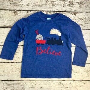 Polar express shirt, Train shirt, Christmas train, Christmas train outfit, Holiday outfit, Boys train shirt, train outfit, train tee image 1