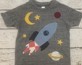 Appliqued Solar System Shirt, Cute Planets Toddler & Youth Shirt, Space Lover Kids Shirt, Planets Lover Shirt, Space-Themed Gift Shirt