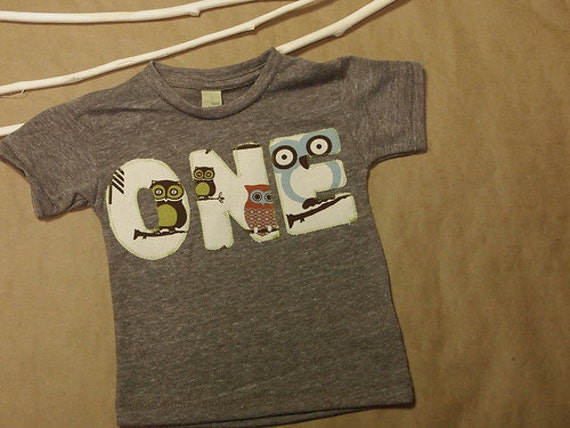 Owl Birthday Shirt Organic Blend Birthday Tee for boys girls long sleeve and short sleeve available Il_570xn