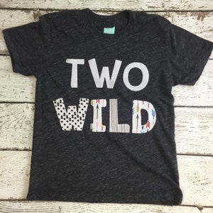 two wild, wild one, Children's birthday shirt, second birthday, tribal party, woodland, organic kid's tee, kid's tshirt, wild and free image 1