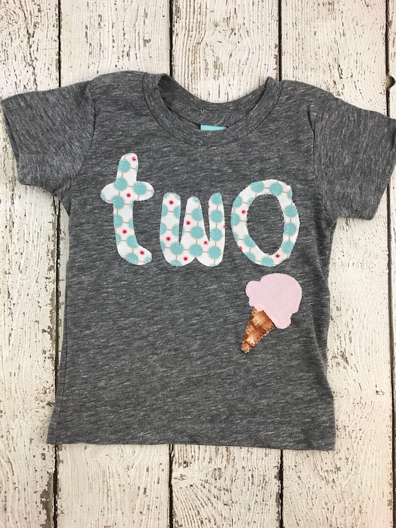 Ice cream party, ice cream outfit, girl's birthday outfit, girl's shirt, ice cream invite, ice cream decor, teal and purple, ice cream cone Il_570xn