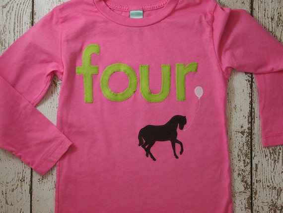 Long sleeve or short sleeve Horse tee girls boys shirt Birthday Shirt Organic Blend Birthday Tee Horses cowboy ranch horse back riding Il_570xn
