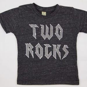 Rockstar birthday shirt rock and roll party two rocks one rocks for any birthday organic blend tee for baby toddler youth guitar music