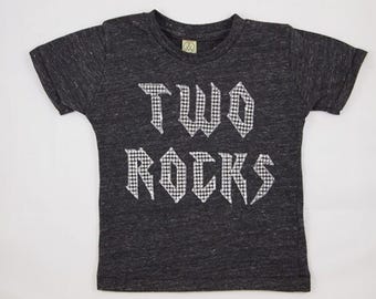 Rockstar birthday shirt rock and roll party two rocks one rocks for any birthday organic blend tee for baby toddler youth guitar music